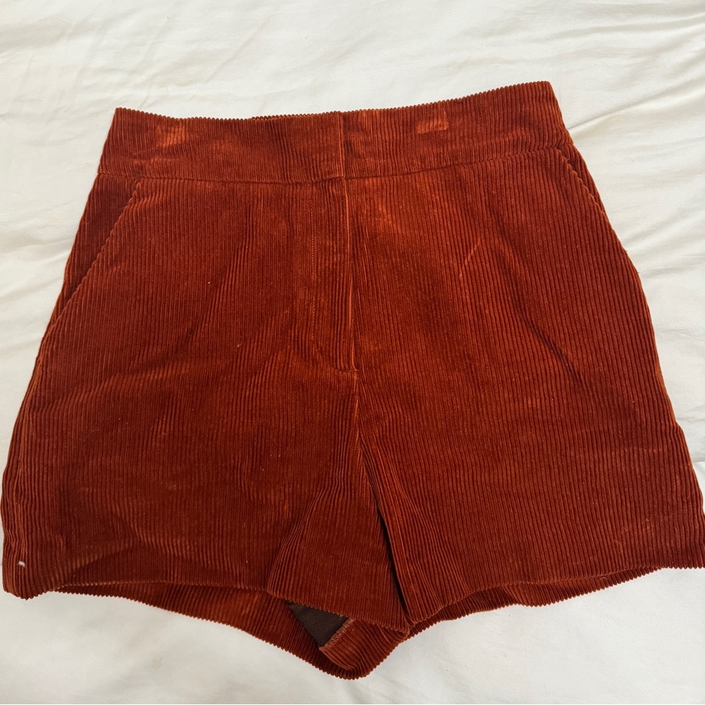 Corduroy Orange Maje Shorts